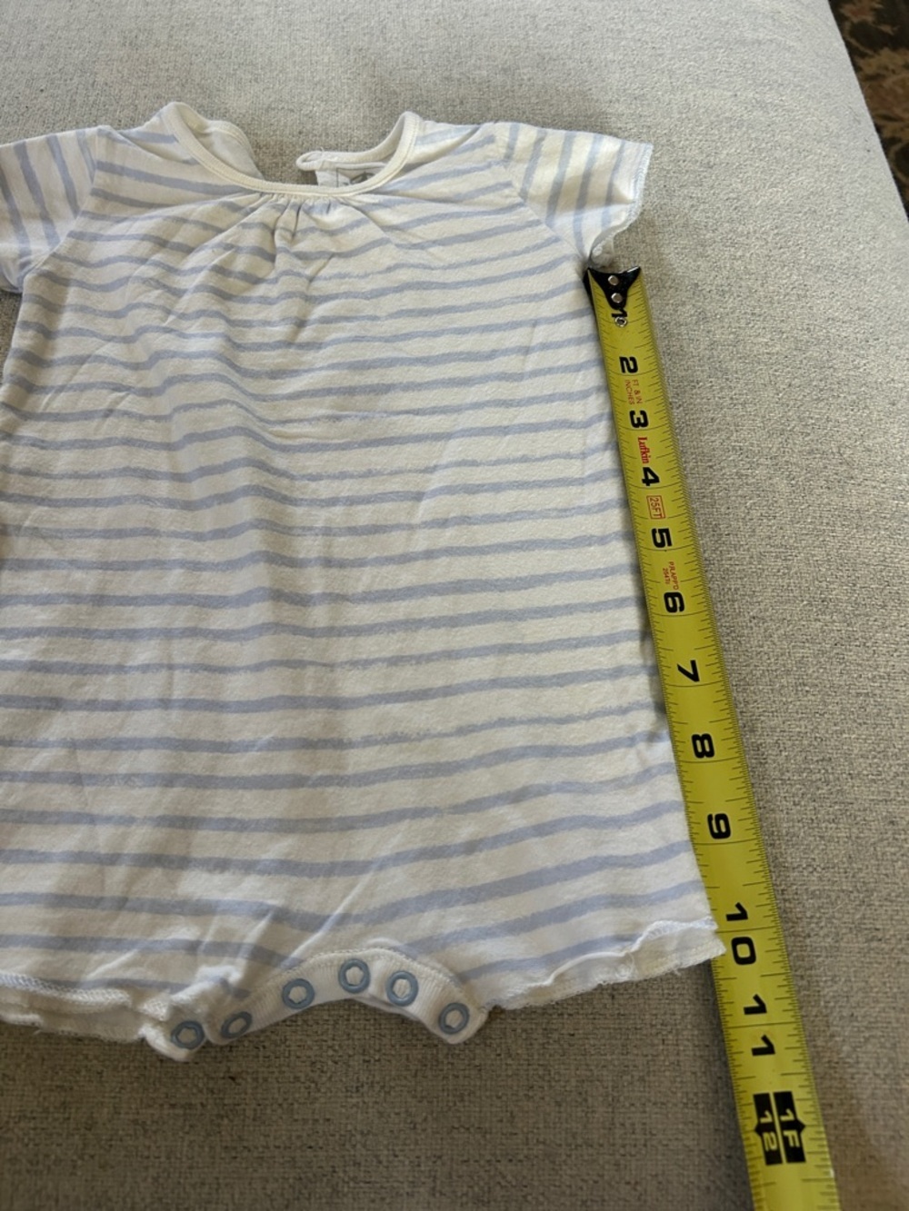 Petit Bateau Stripped Cotton Romper - Picture 6 of 13